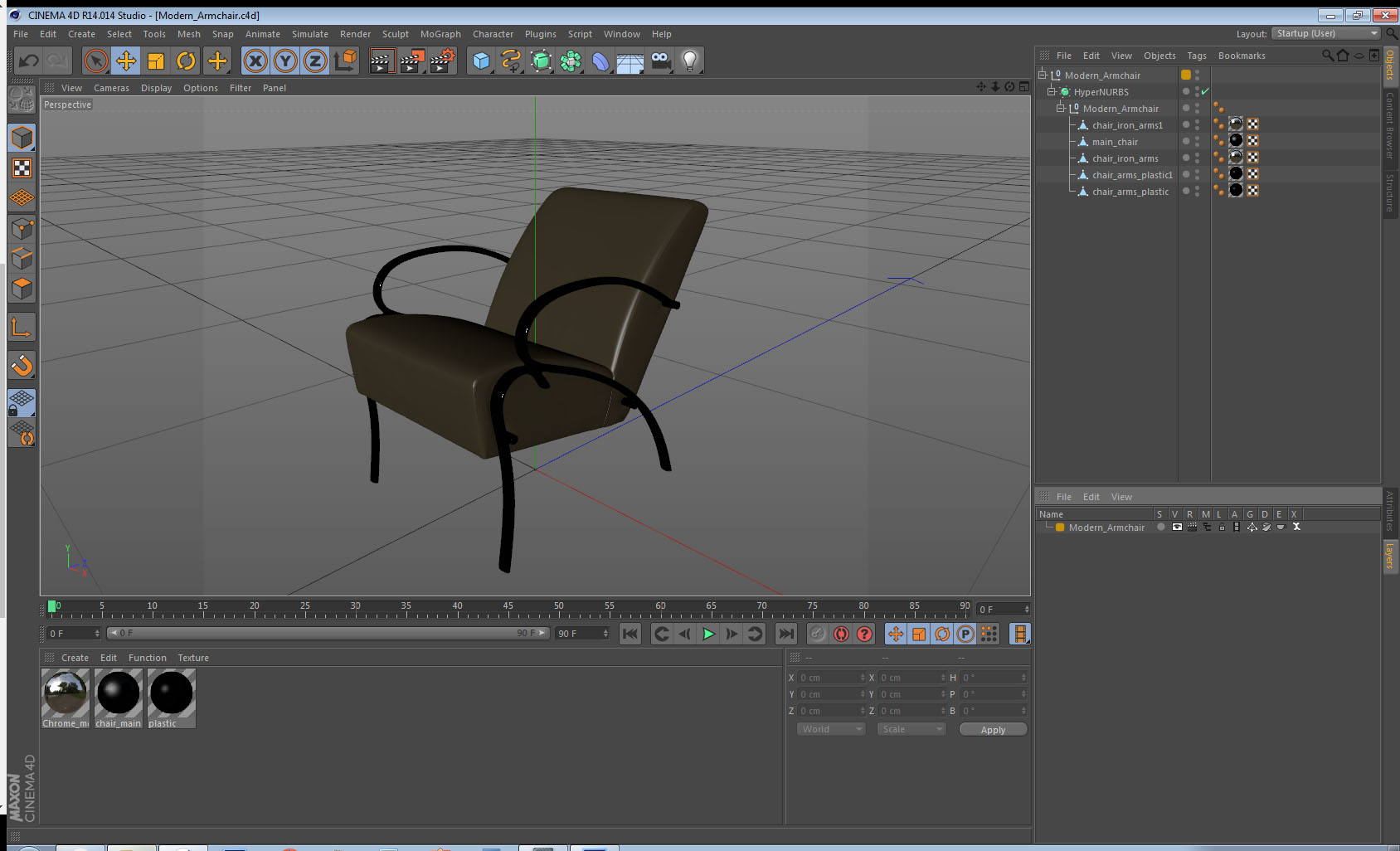 3D model Modern Armchair