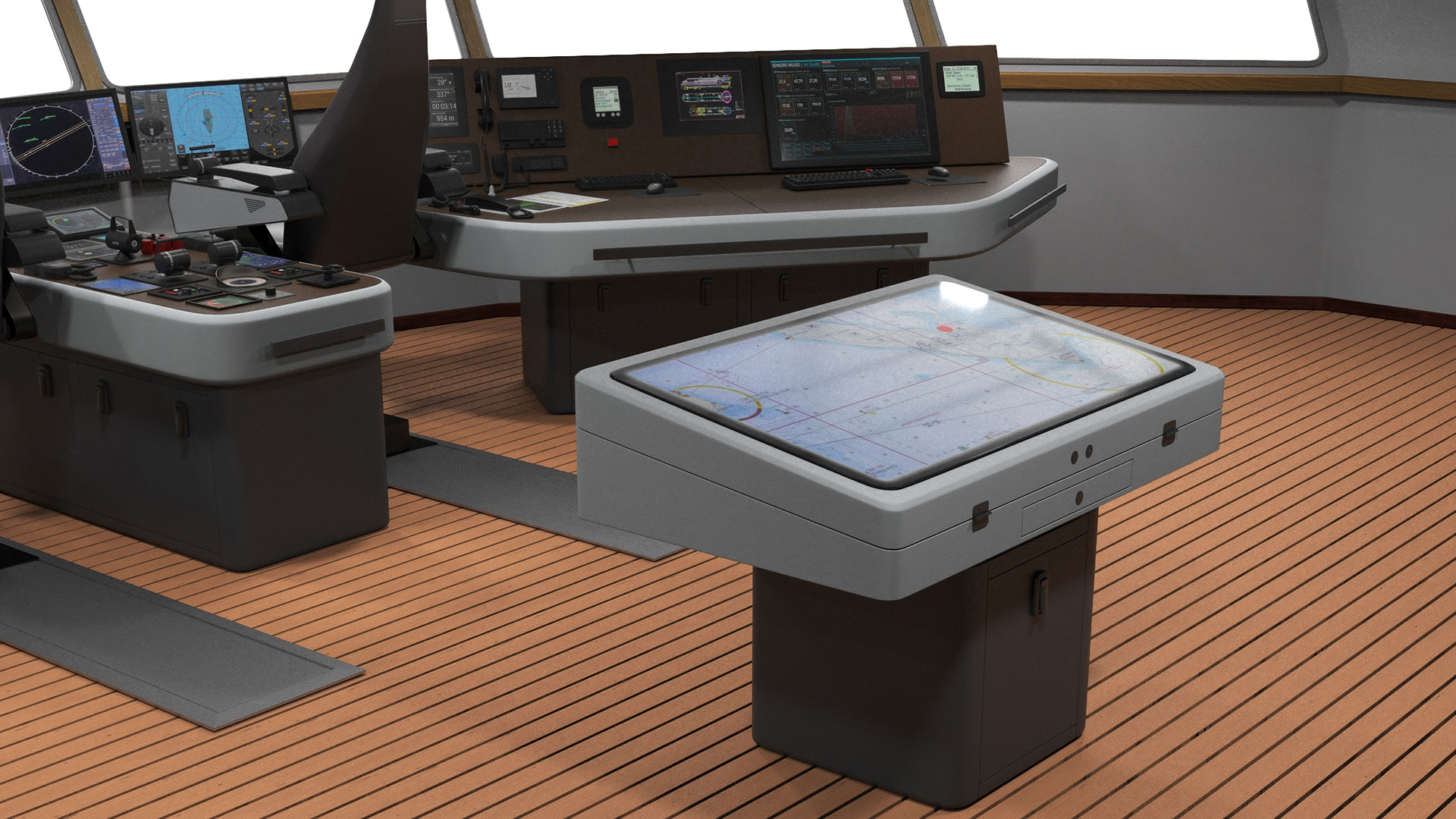 Ship Bridge Control Room 3D model