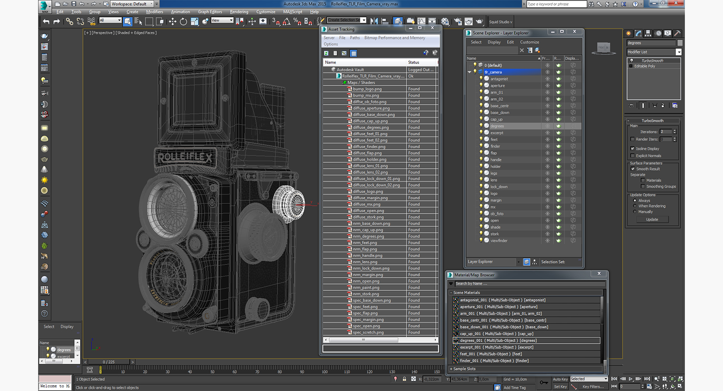 3D Rolleiflex TLR Film Camera