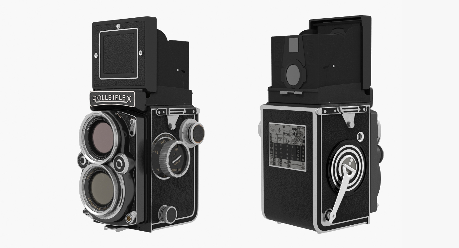 3D Rolleiflex TLR Film Camera