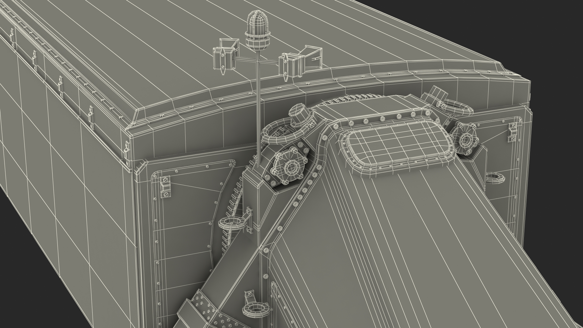 3D model Tractor with TPY2 Radar Rigged