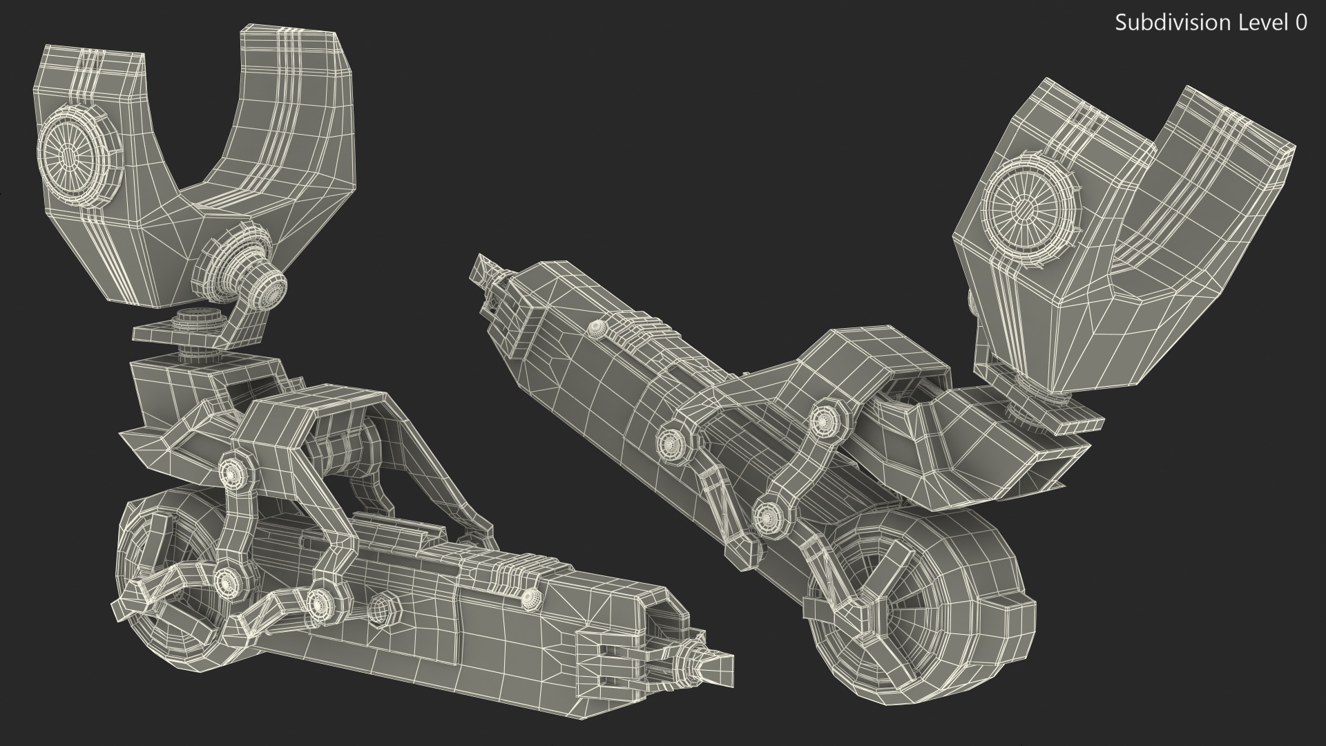 3D Sci-Fi Harpoon Gun model