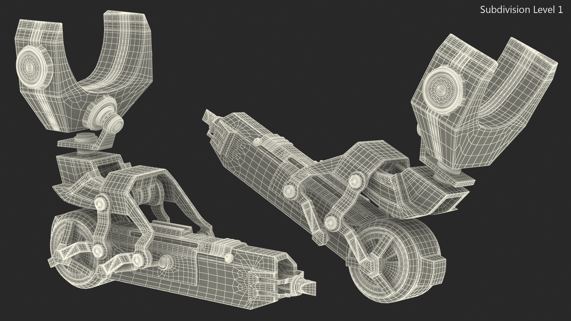 3D Sci-Fi Harpoon Gun model