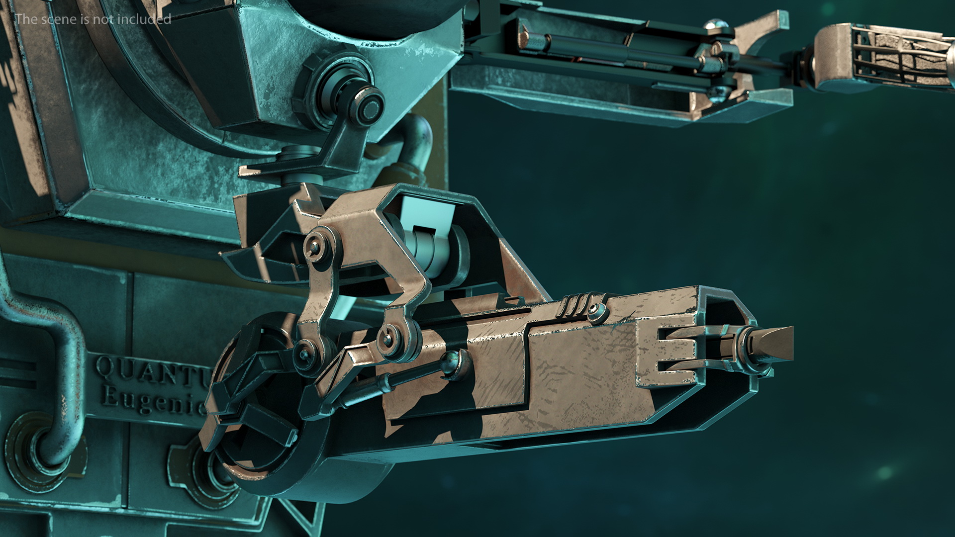 3D Sci-Fi Harpoon Gun model