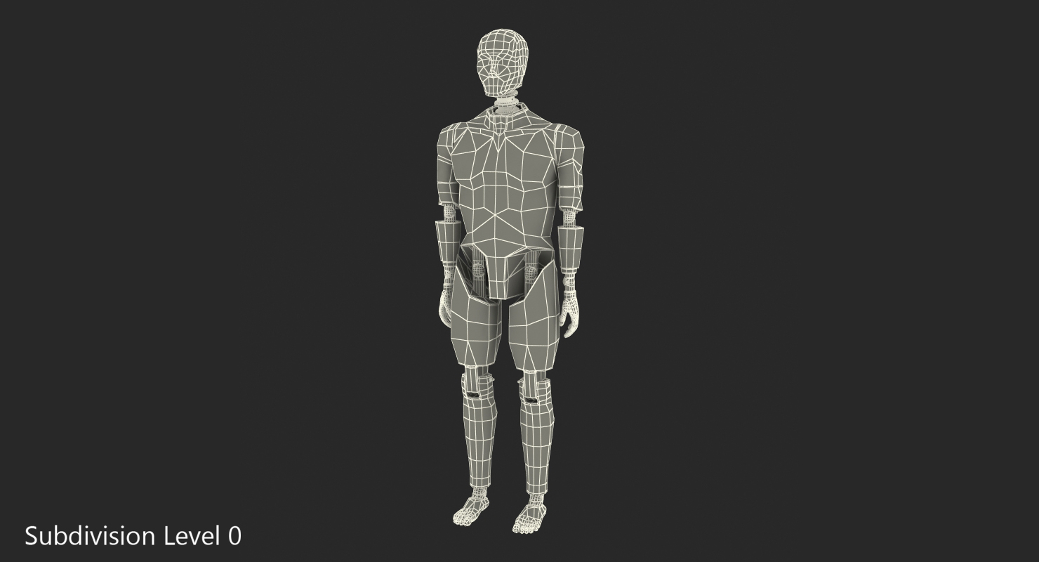 3D model Crash Test Dummy Standing Pose