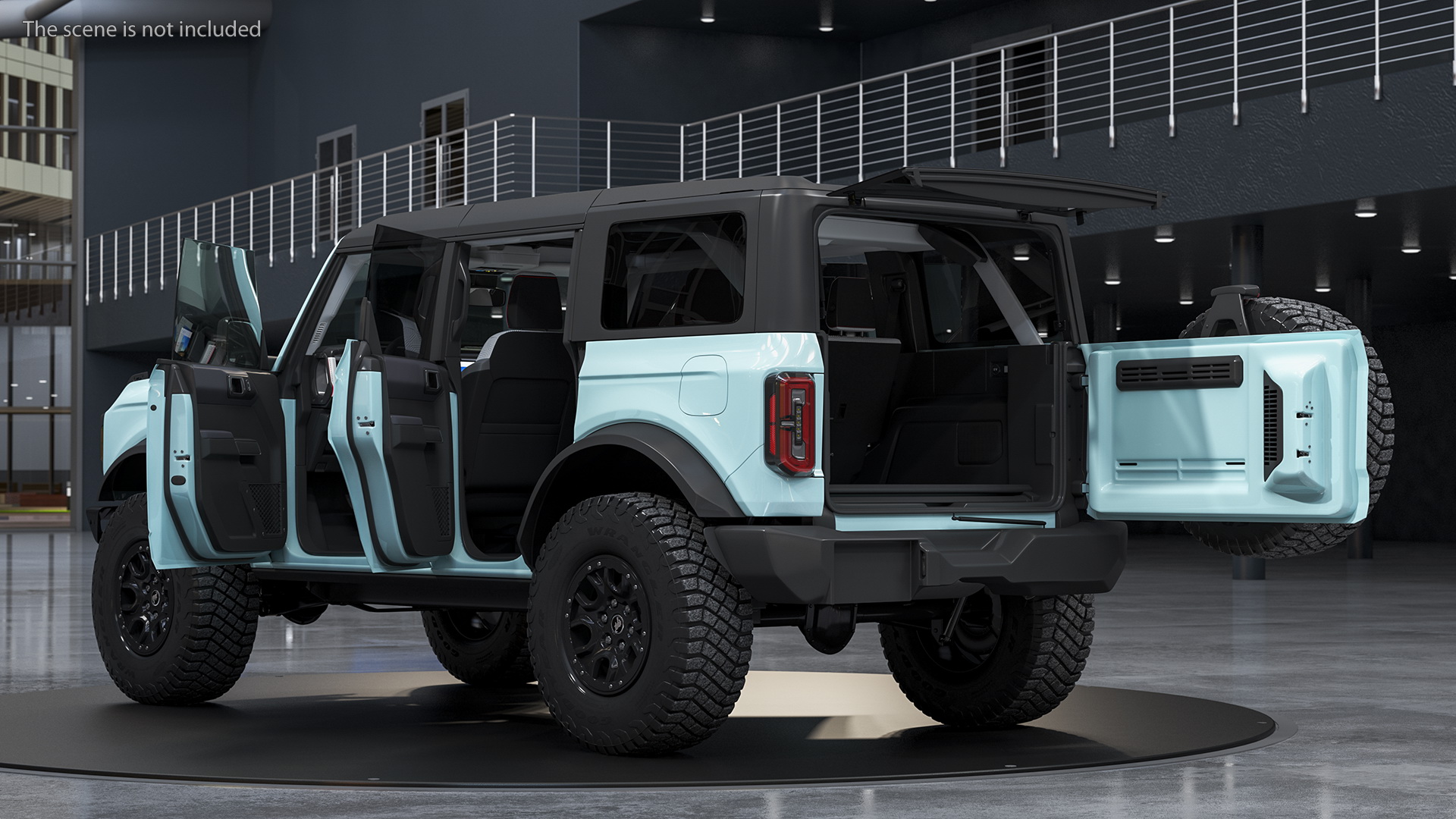 3D Ford Bronco 2021 Four Door Rigged model