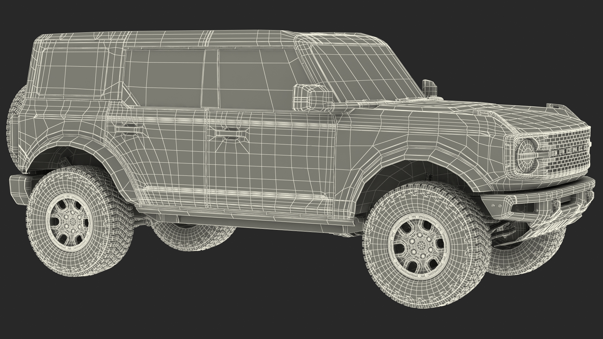 3D Ford Bronco 2021 Four Door Rigged model