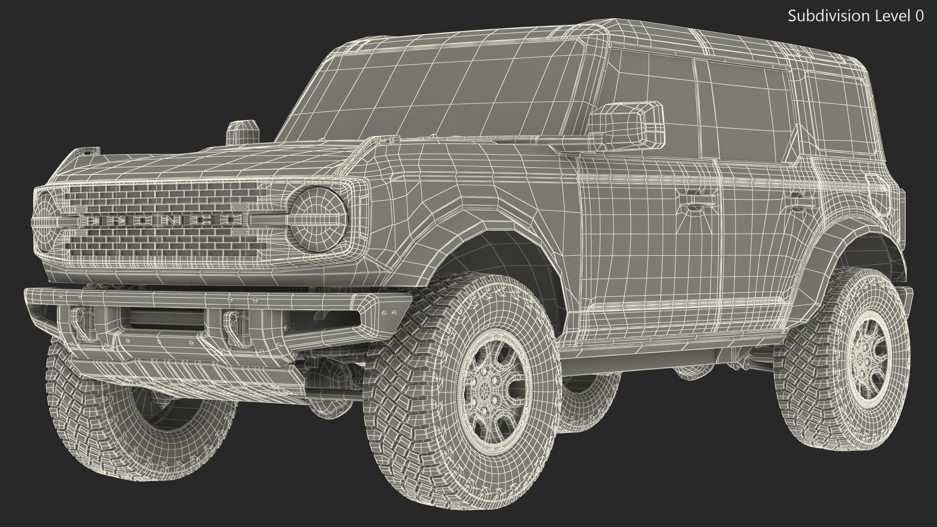 3D Ford Bronco 2021 Four Door Rigged model