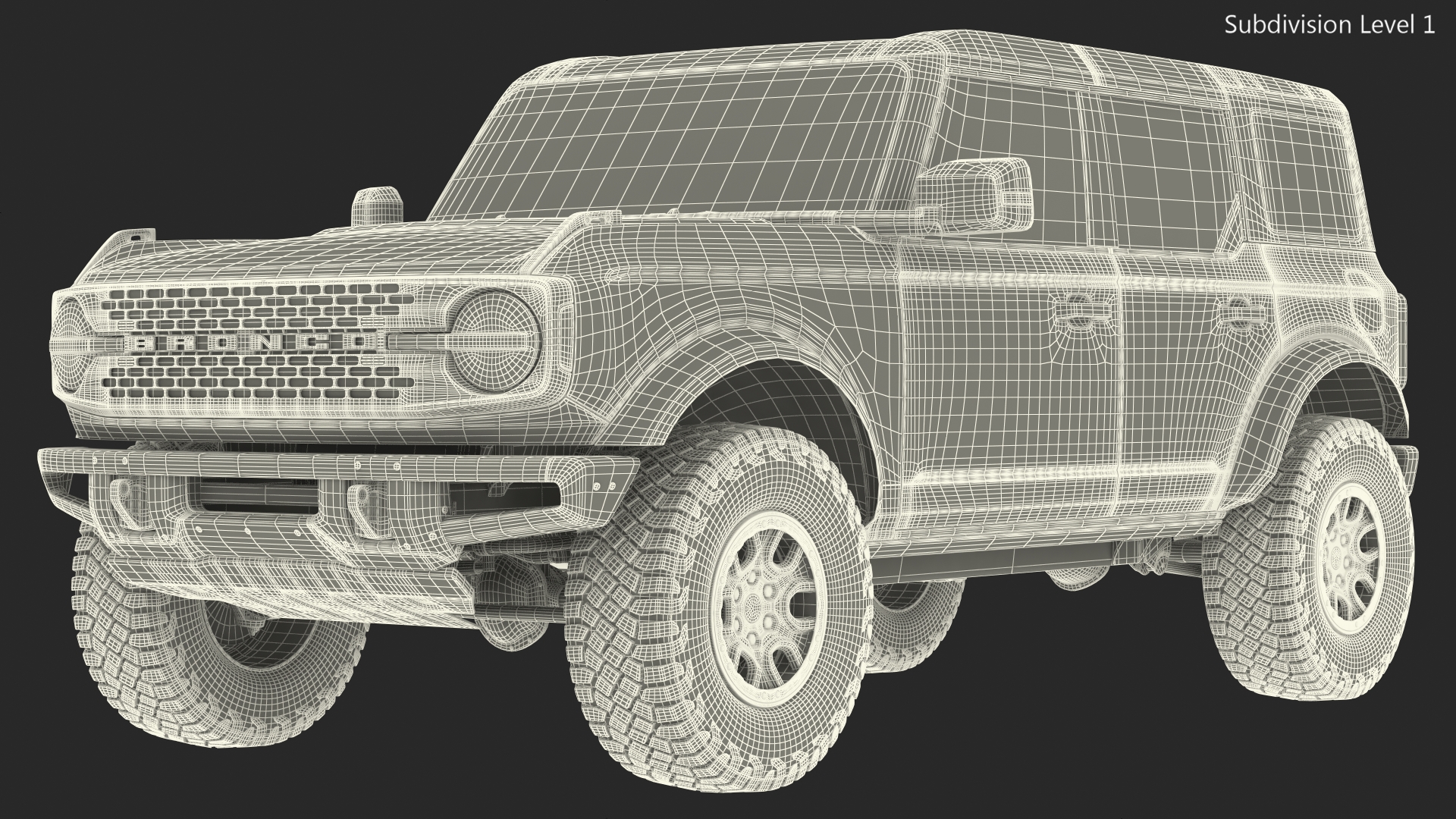 3D Ford Bronco 2021 Four Door Rigged model