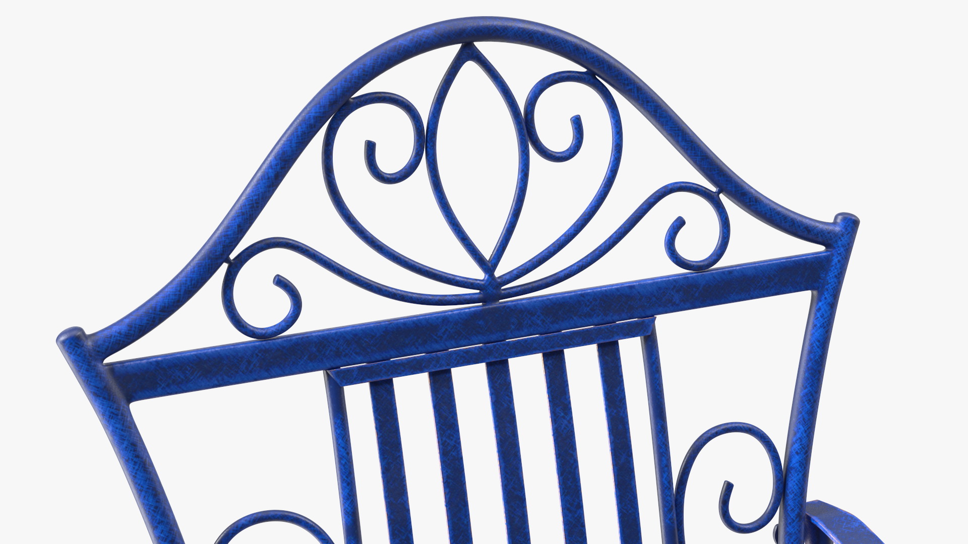 Blue Wrought Iron Garden Furniture 3D model