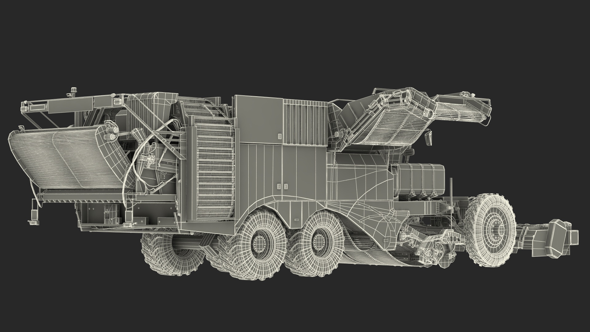 Potato Harvester Dirty 3D