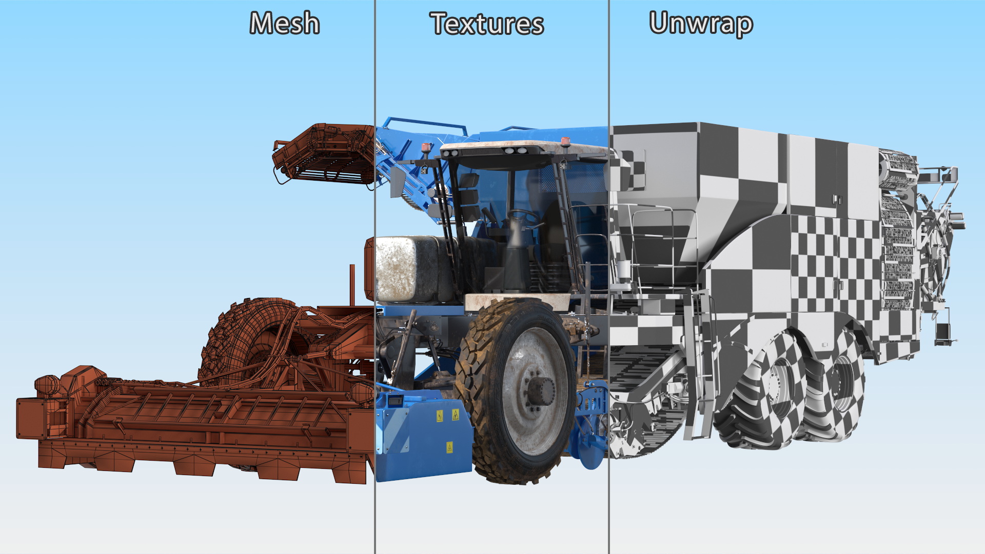 Potato Harvester Dirty 3D