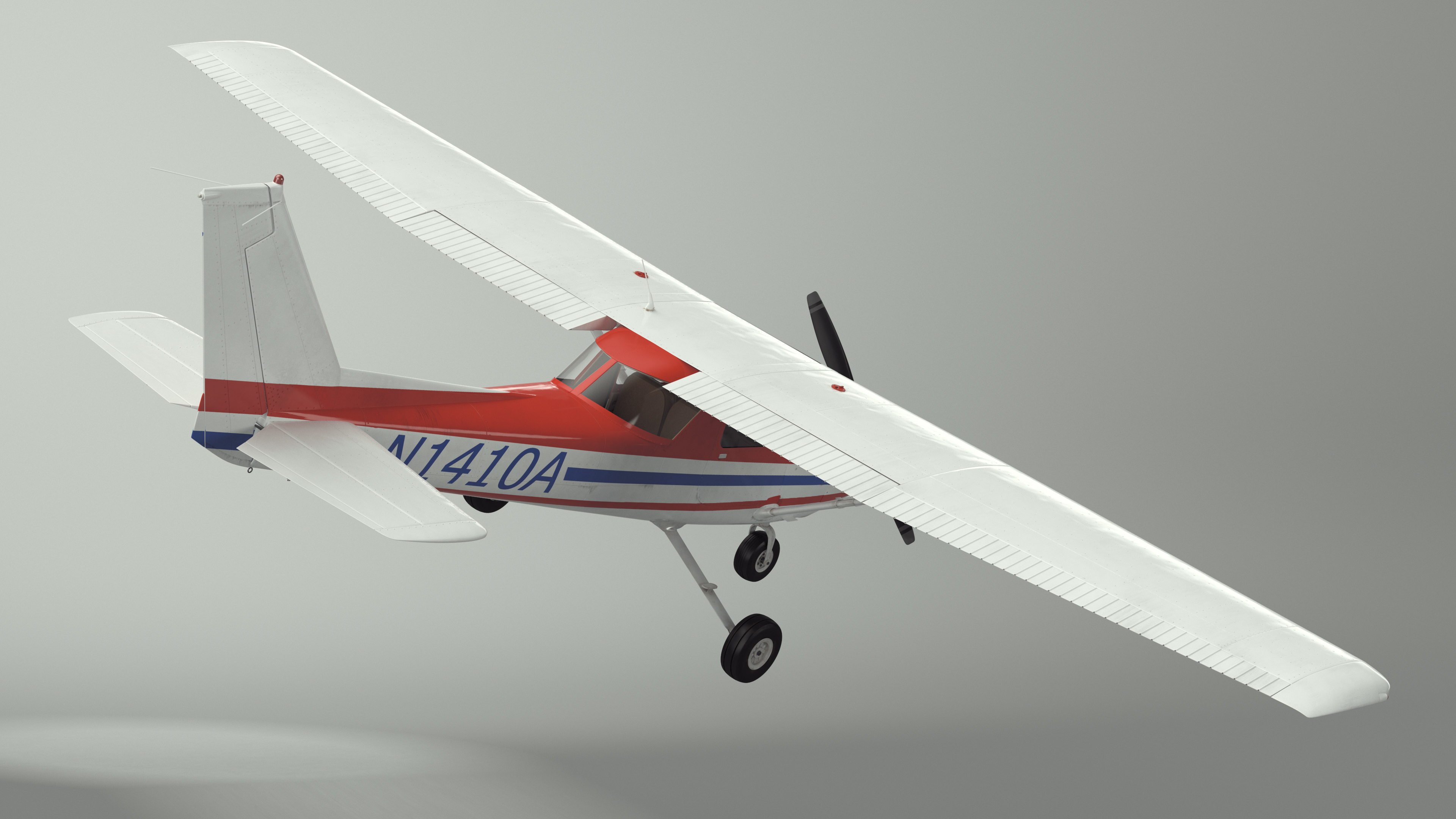 3D model Light Propeller Aircraft Cessna 150