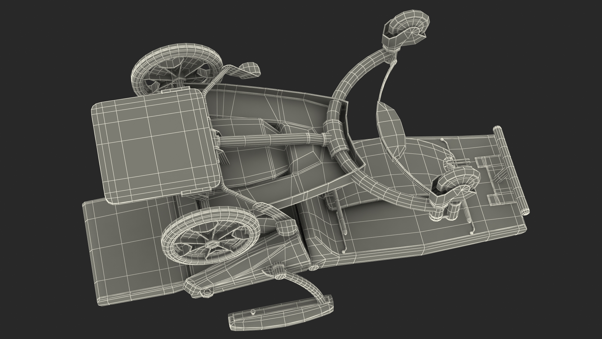 3D model SELLA Transport Chair Unfolded