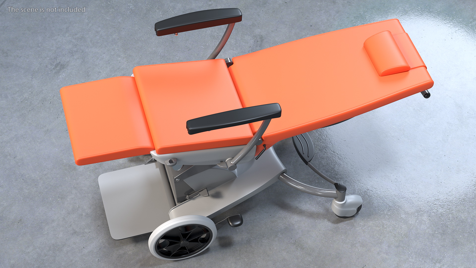 3D model SELLA Transport Chair Unfolded