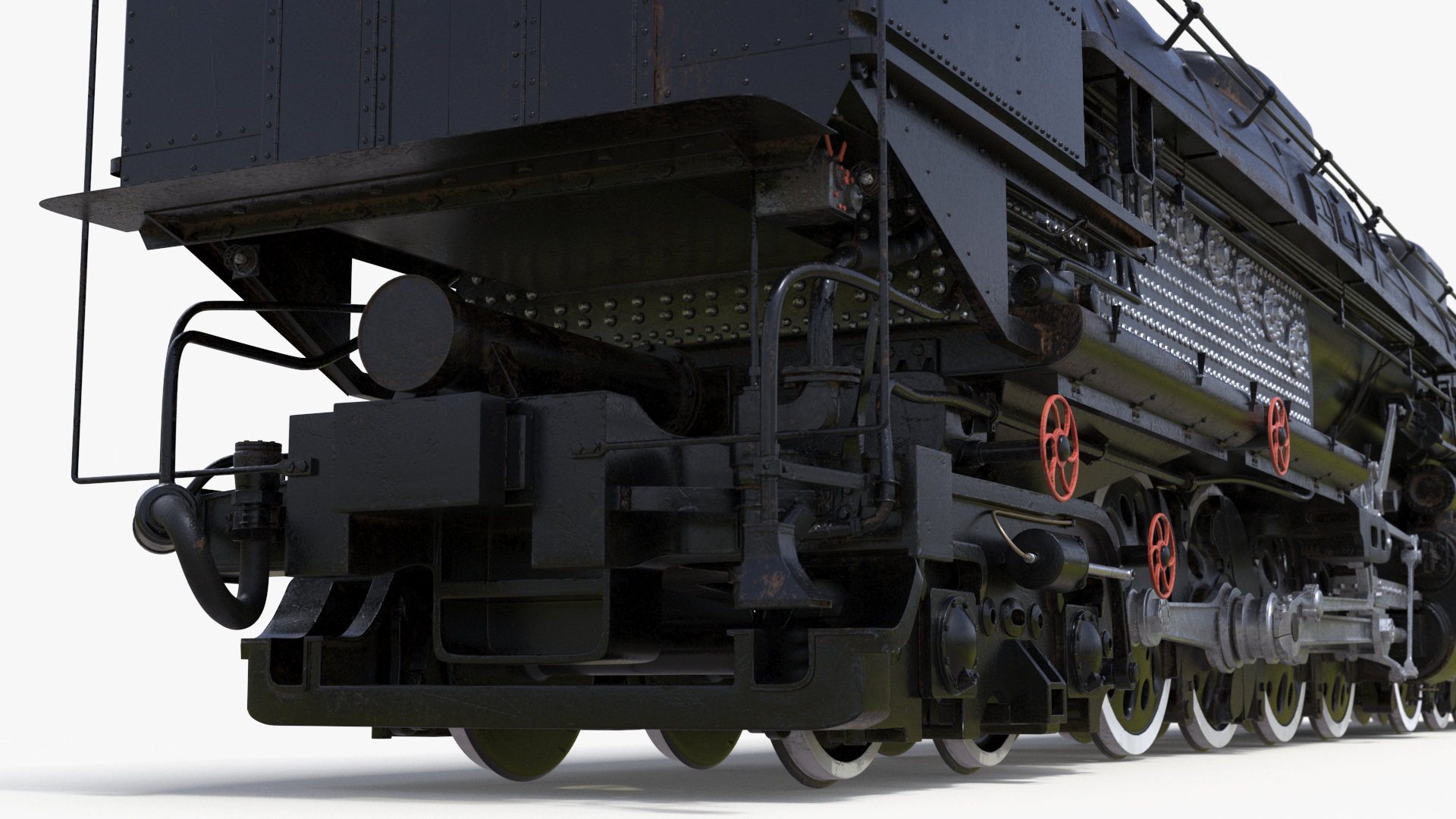 3D Worn Locomotive Rigged for Cinema 4D