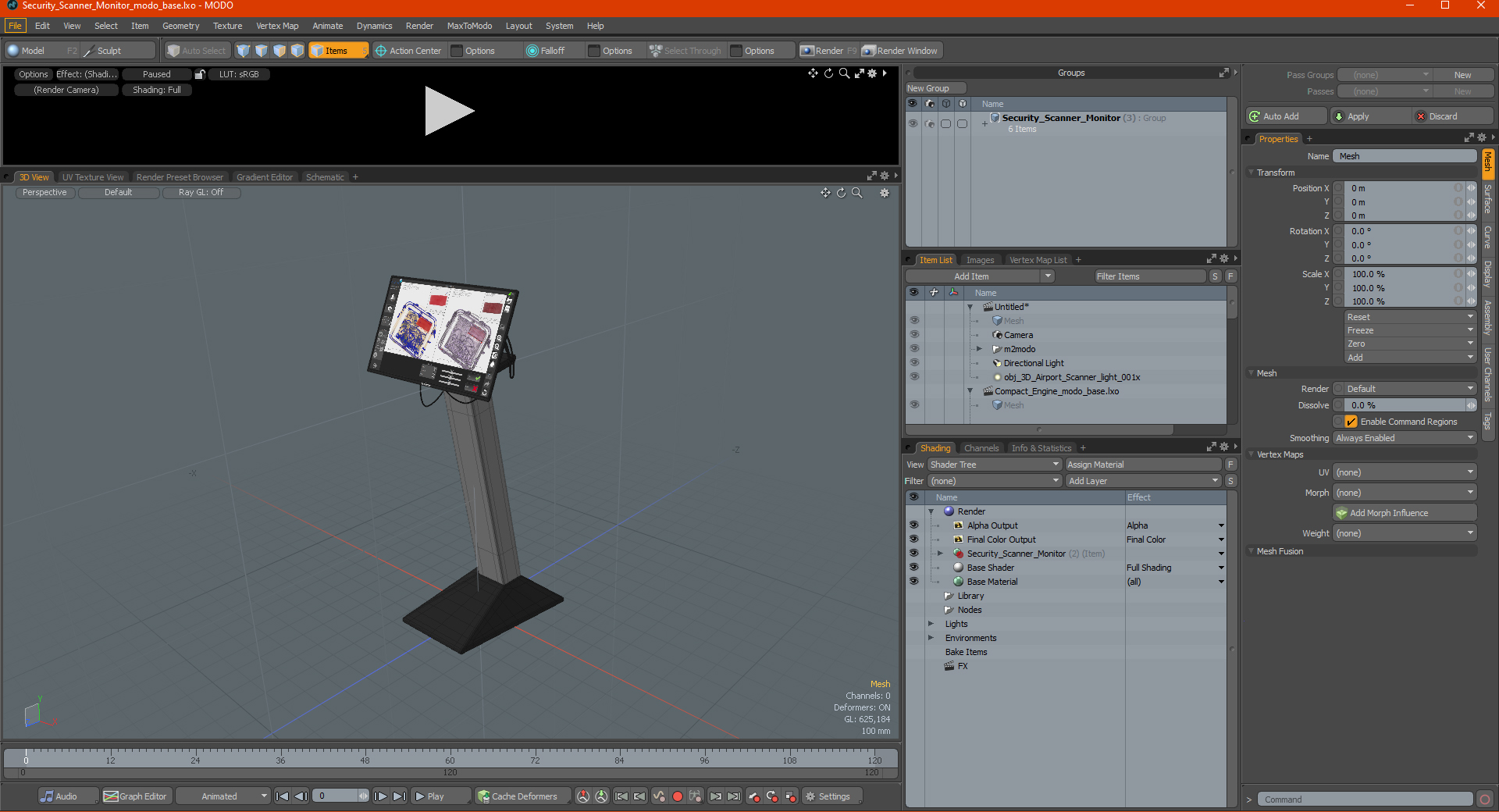 Security Scanner Monitor 3D model