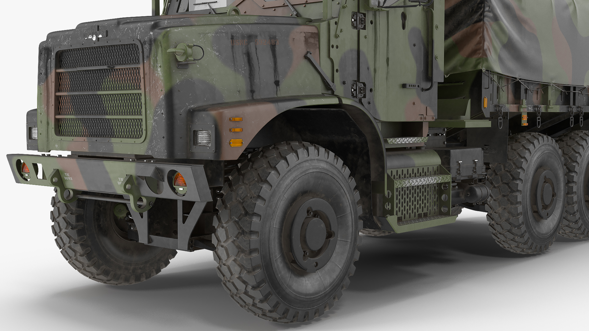 3D OshKosh MTVR MK23 with Tent Dusty model