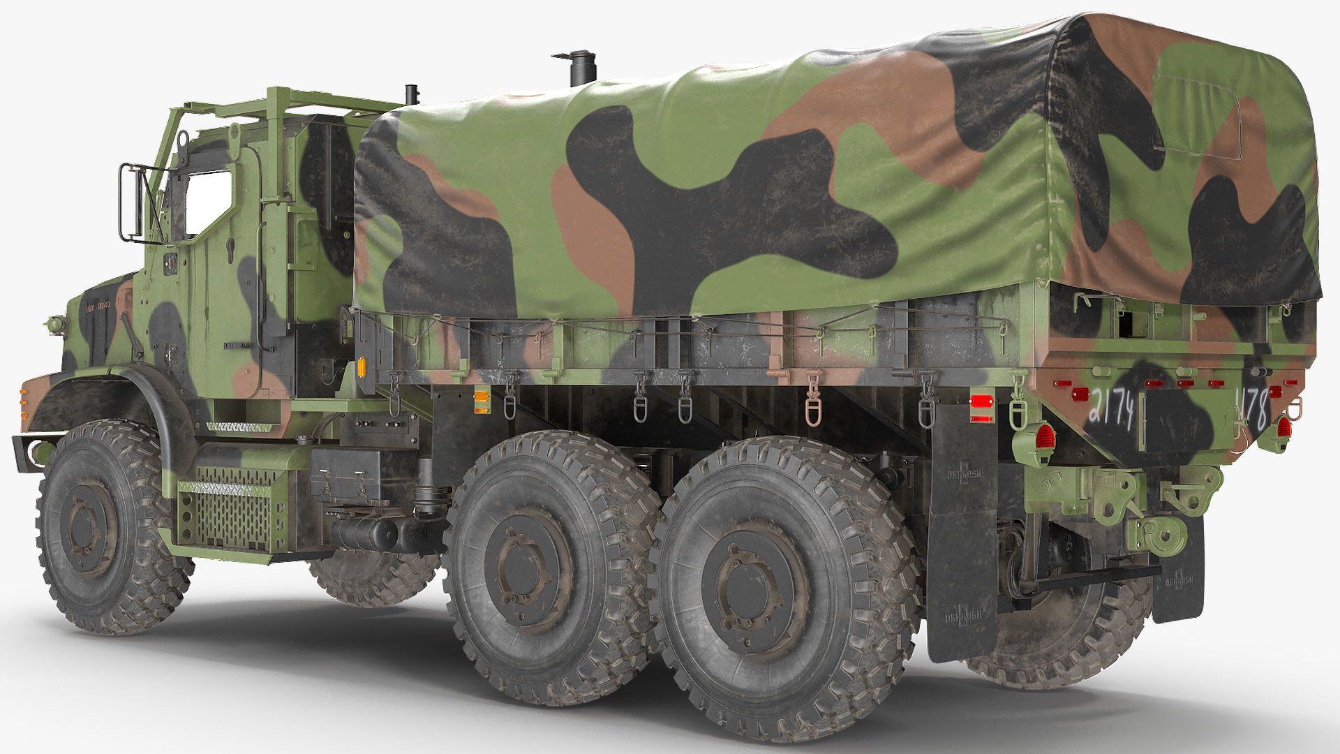 3D OshKosh MTVR MK23 with Tent Dusty model