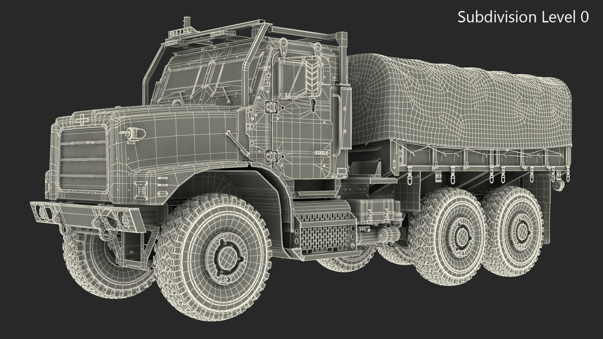 3D OshKosh MTVR MK23 with Tent Dusty model