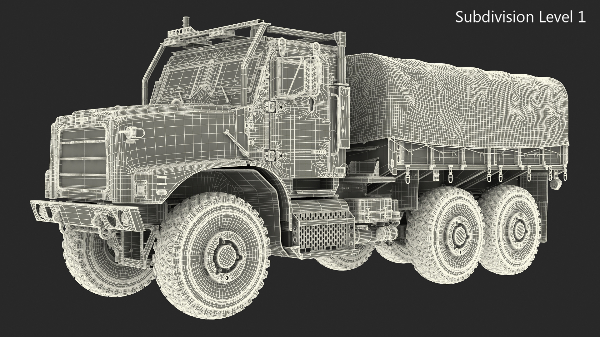 3D OshKosh MTVR MK23 with Tent Dusty model