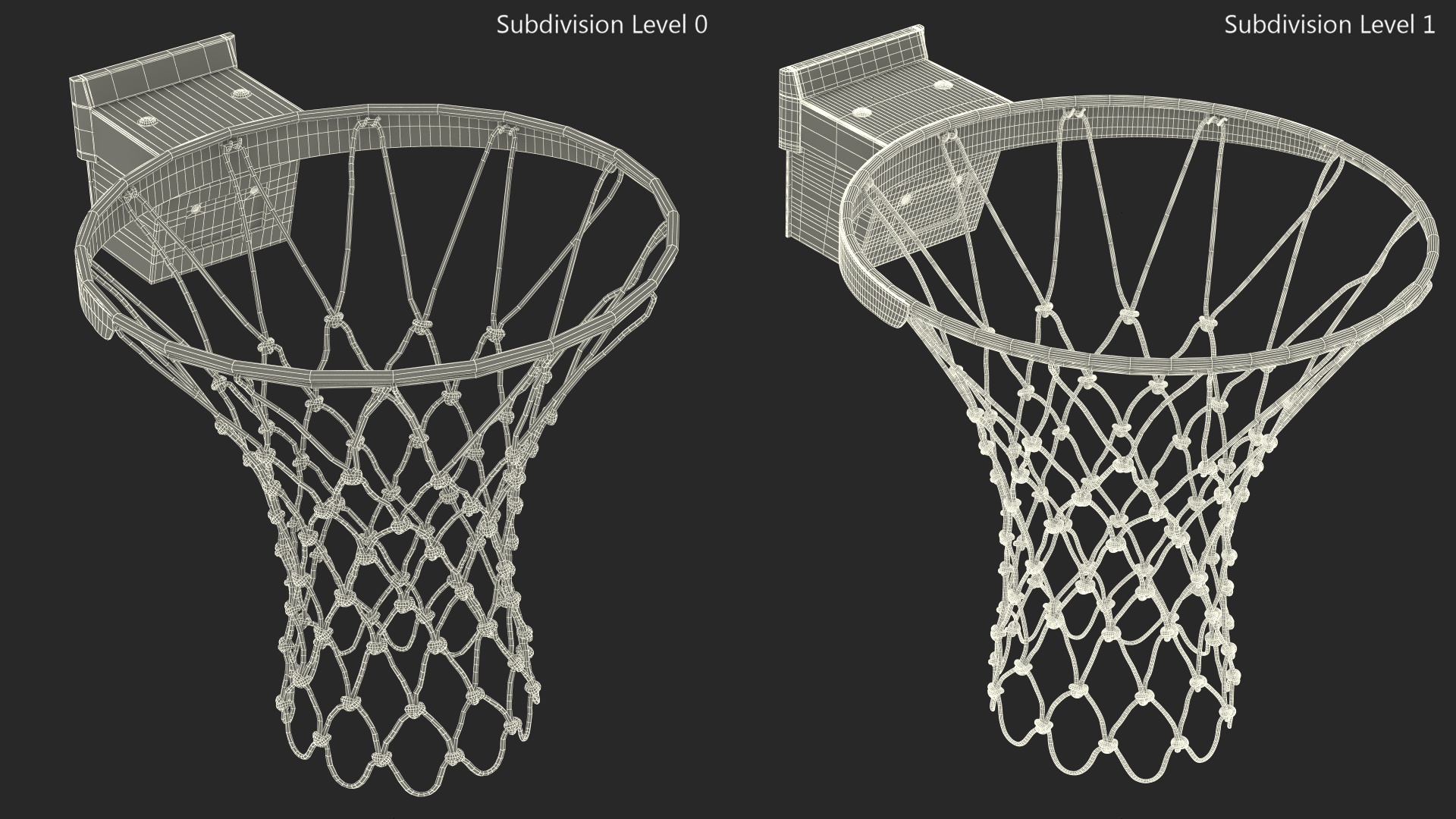 Basketball Hoop with Net 3D model