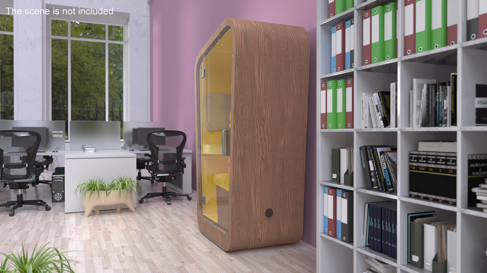 3D model Wooden Office Phone Booth