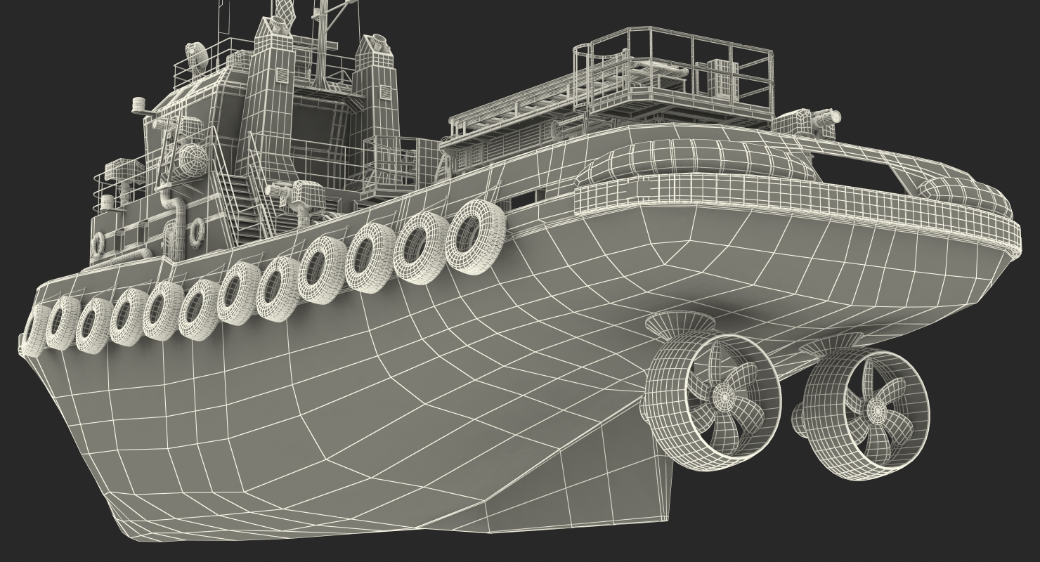 Los Angeles Fireboat Rigged 3D