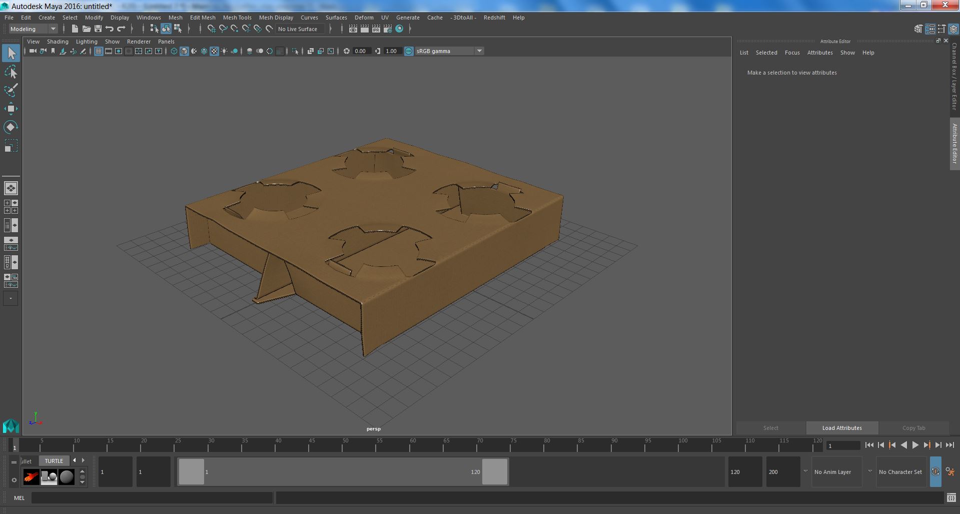 3D model Corrugated Cardboard Box for Coffee