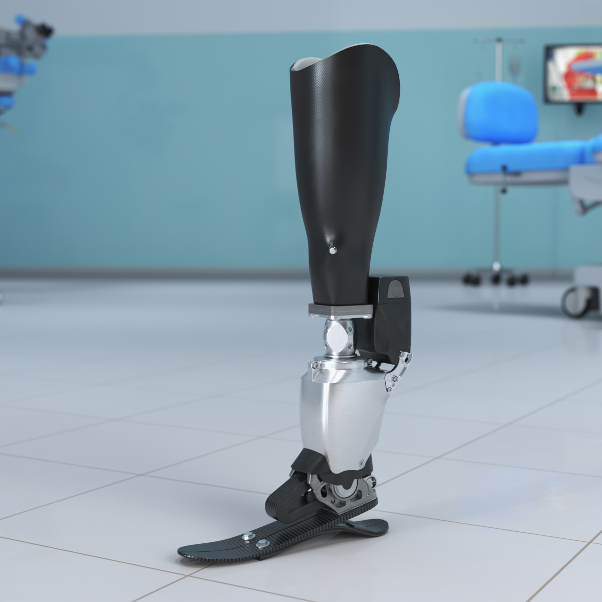 3D Prosthetic Leg Rigged