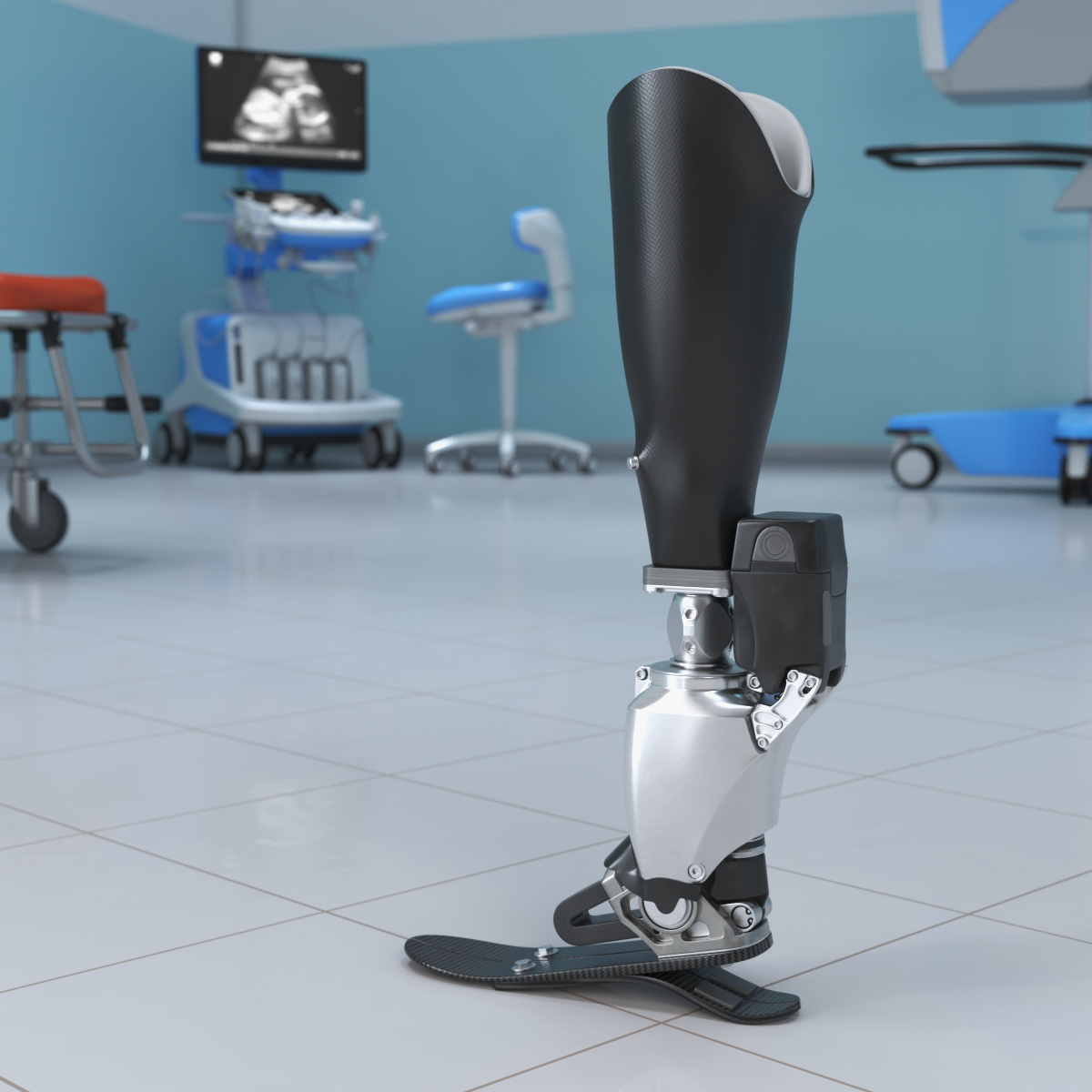 3D Prosthetic Leg Rigged