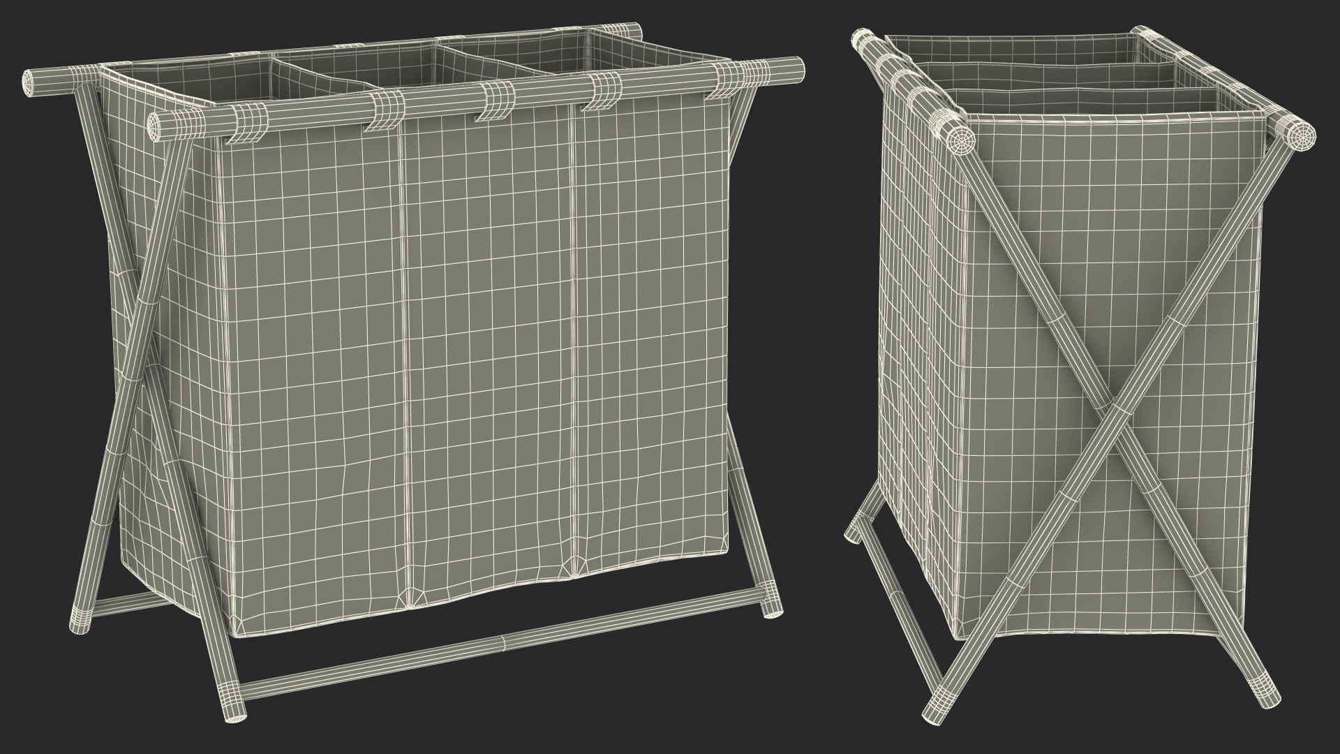 Foldable  Laundry Basket 3D model