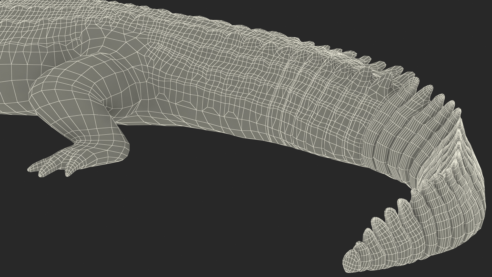 3D model Mother Crocodile Carrying Baby