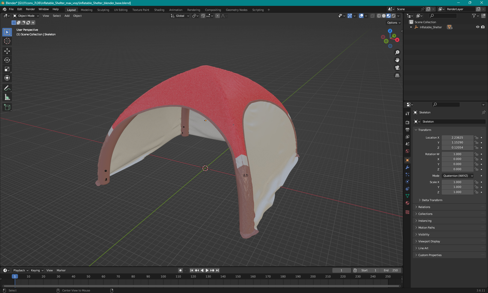 3D Inflatable Shelter model