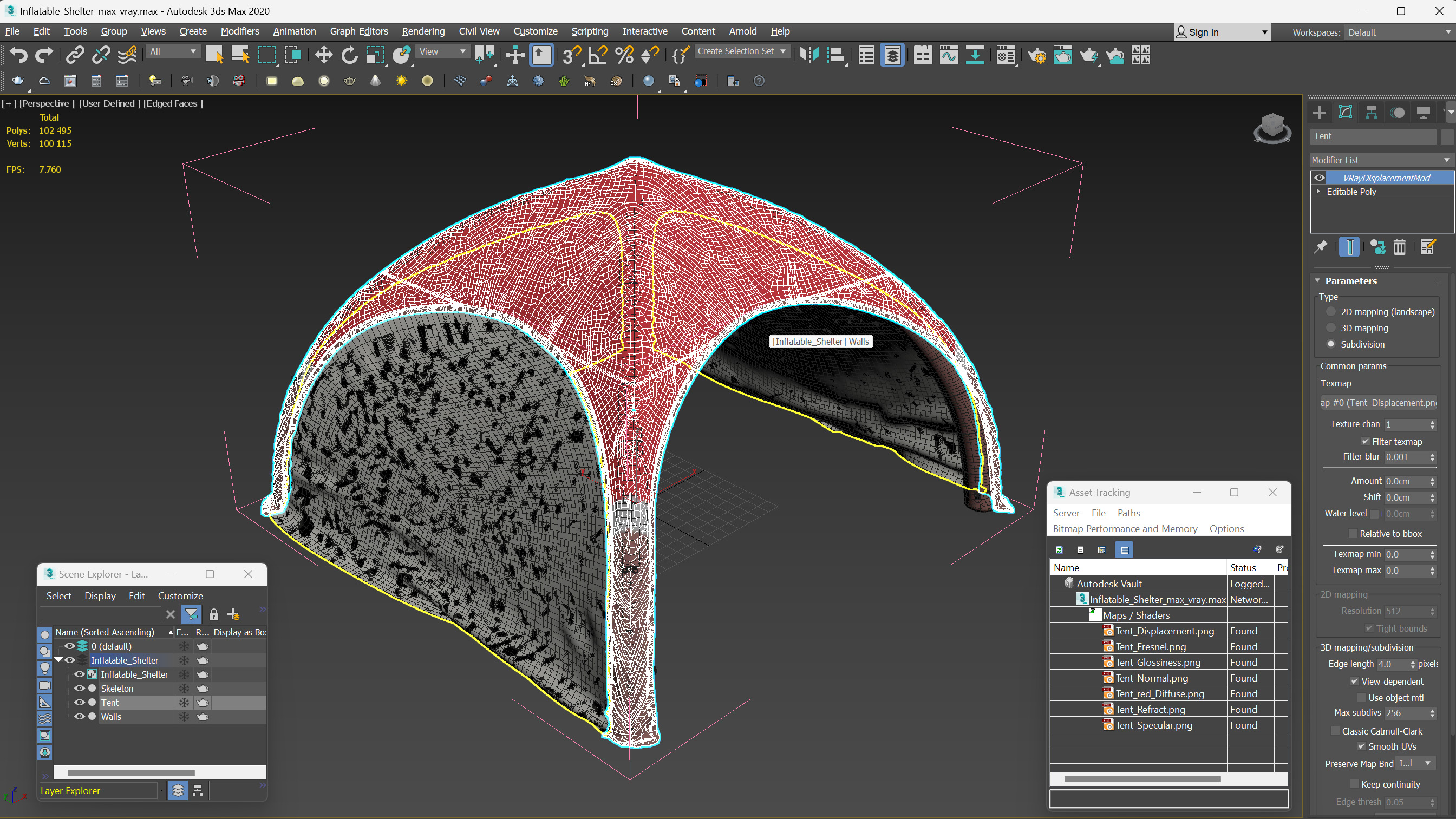 3D Inflatable Shelter model