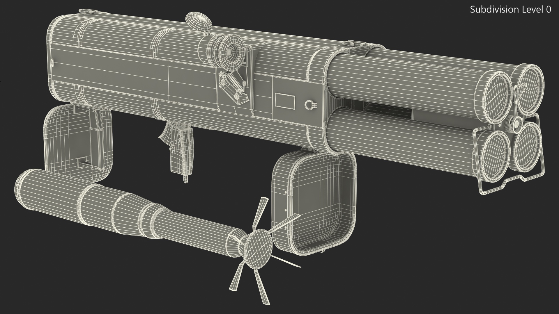 Incendiary Rocket Launcher M202A1 FLASH Set Dusty 3D model