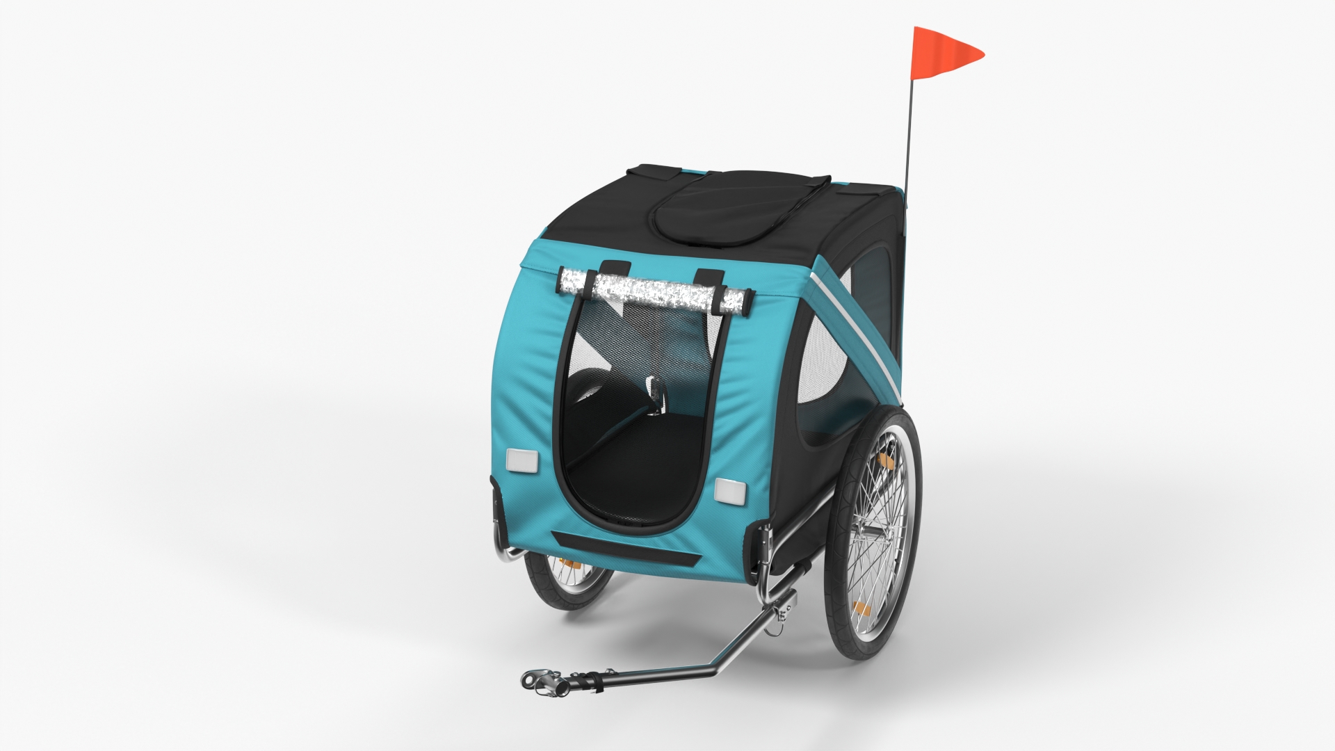 3D Pet Bike Trailer Blue