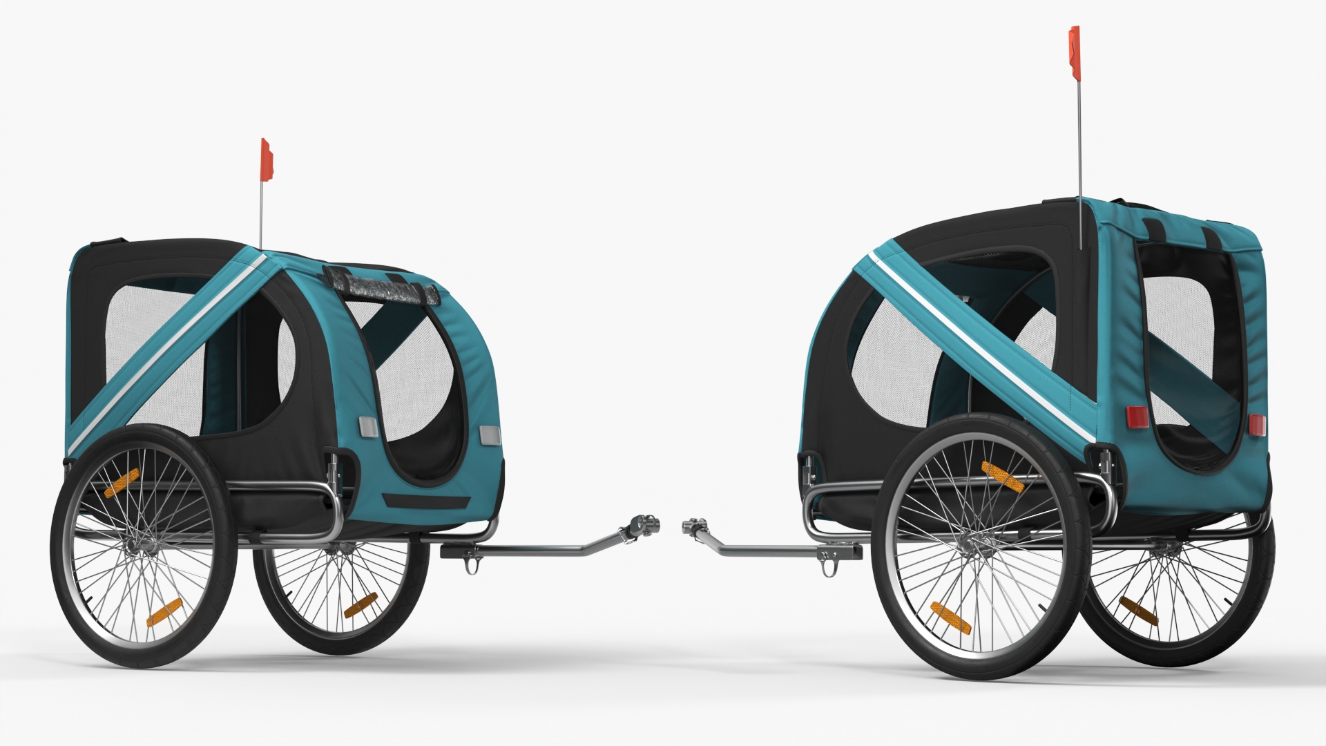 3D Pet Bike Trailer Blue