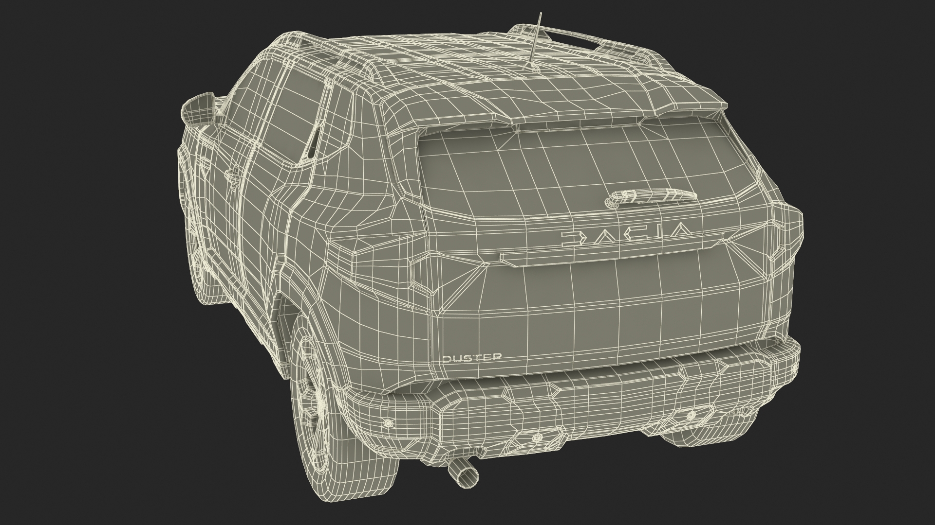 3D model Dacia Duster 2024 Crossover Simplified Orange