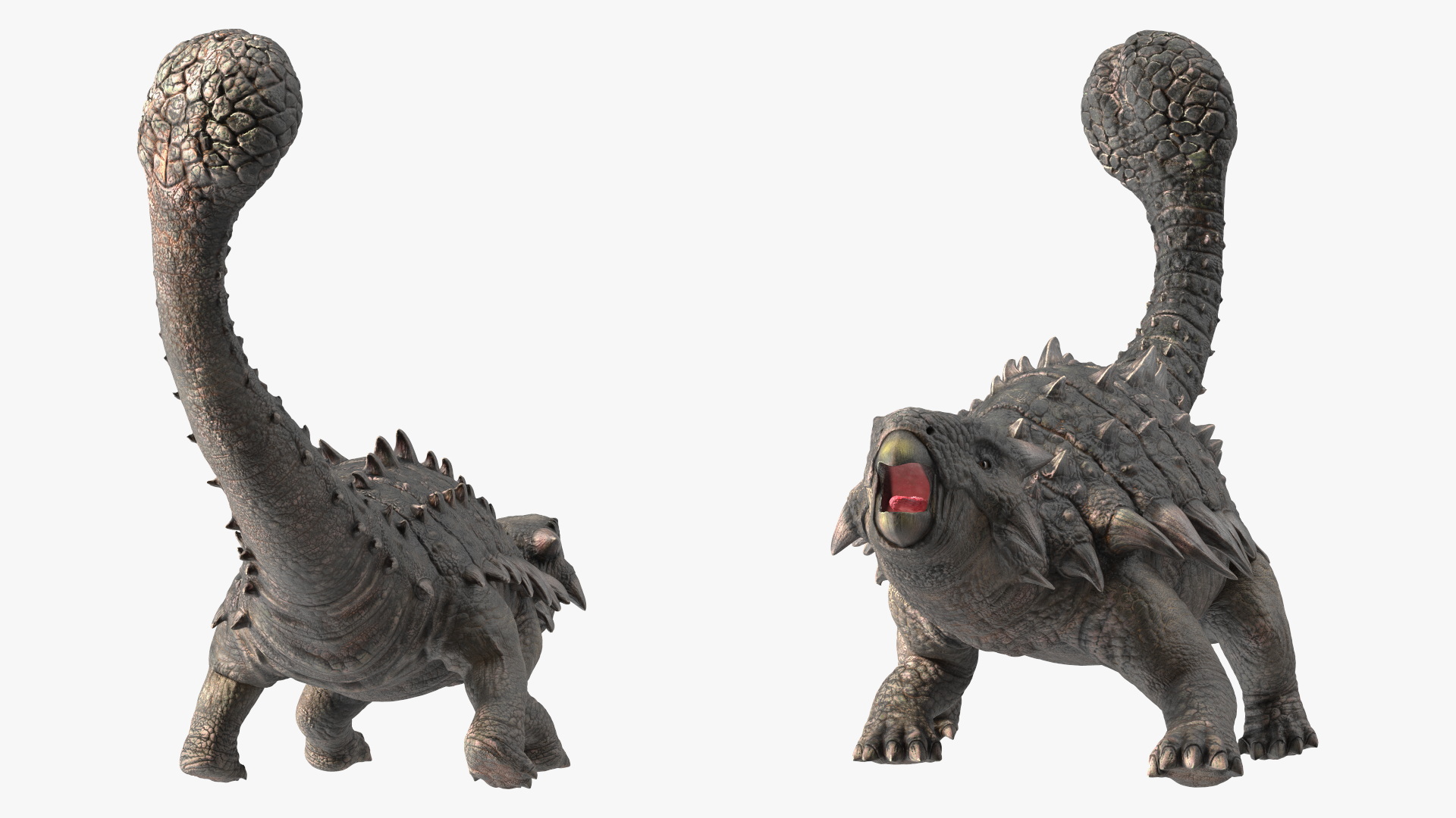 3D Ankylosaurus Tropical in Attack Pose