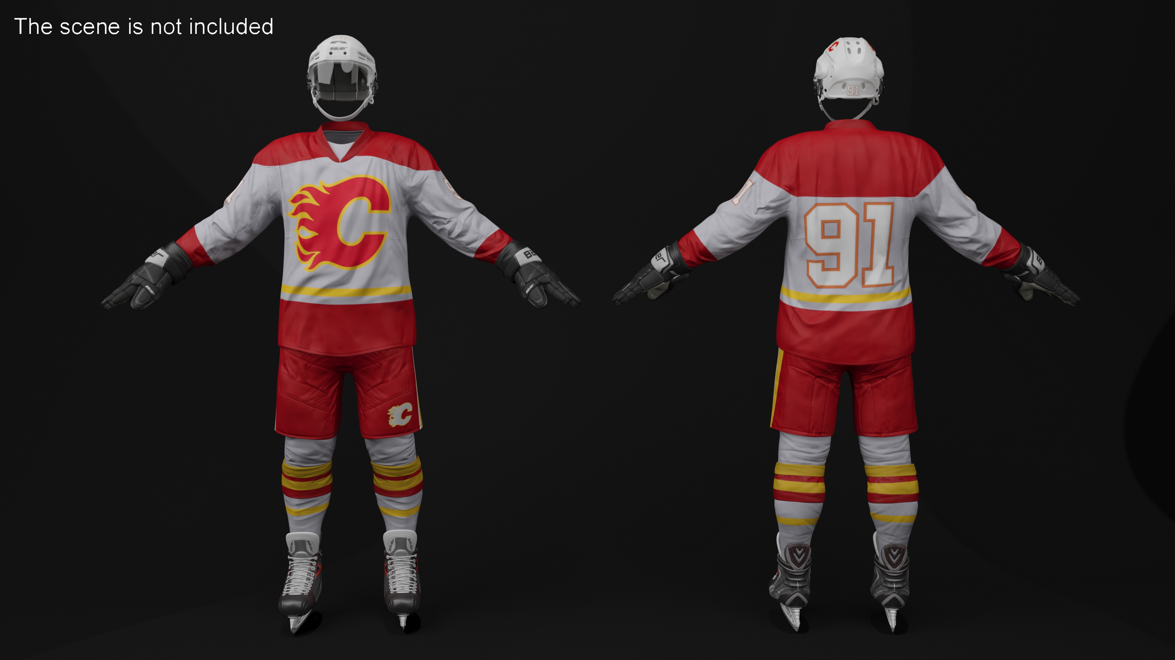 Hockey Uniform Calgary Flames 3D model