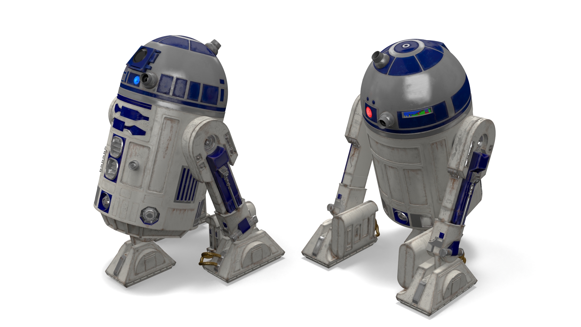 3D R2-D2 Droid Rigged model