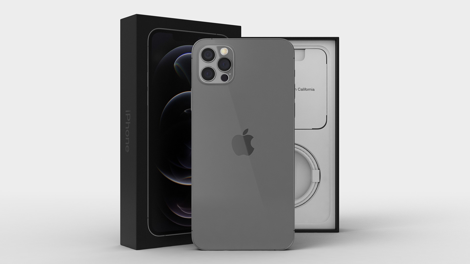 iPhone 12 Pro Max Unboxed Graphite 3D model