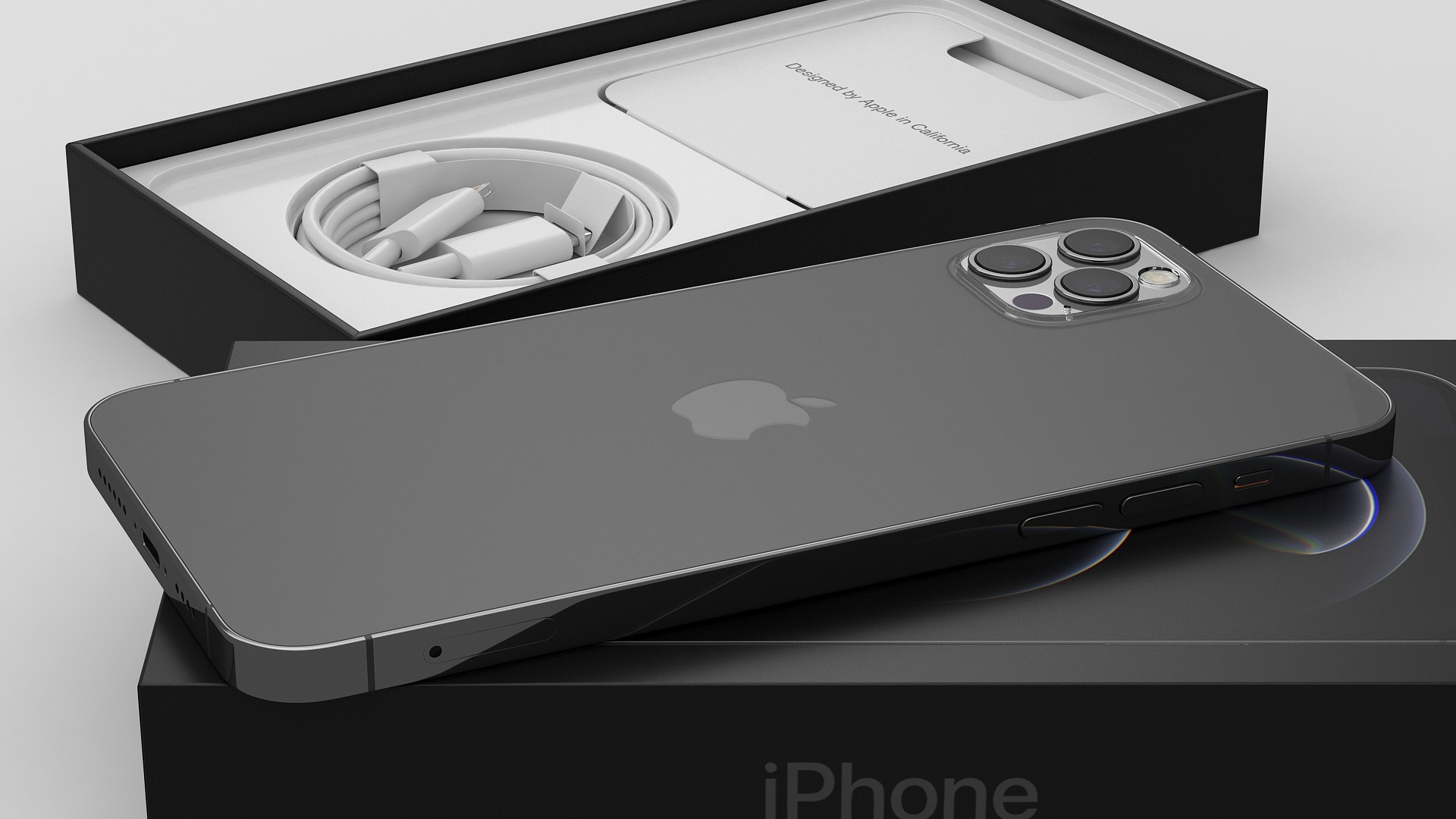 iPhone 12 Pro Max Unboxed Graphite 3D model