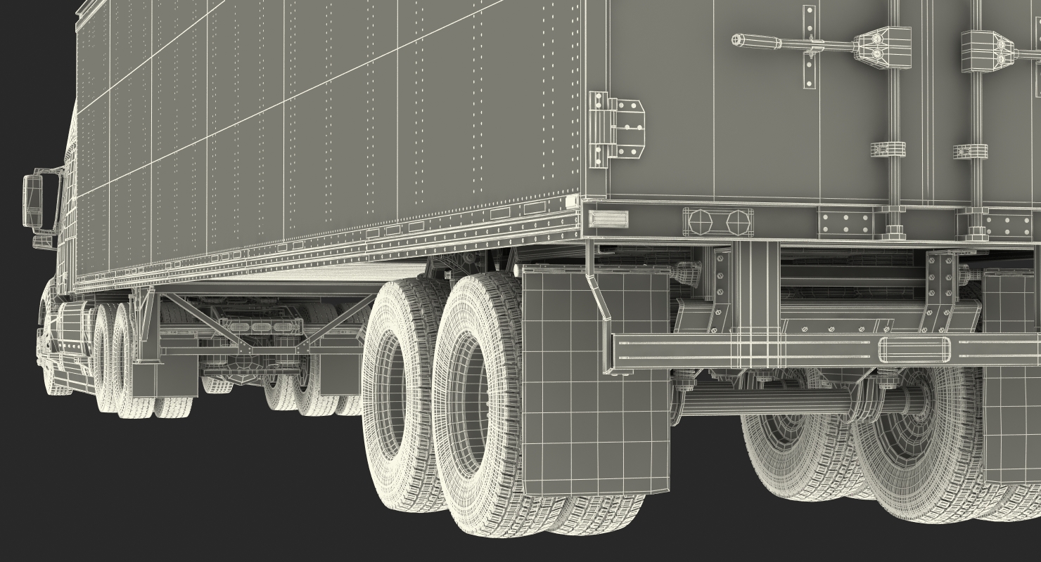 Volvo VNL 860 Truck 2018 with Trailer Rigged 3D model