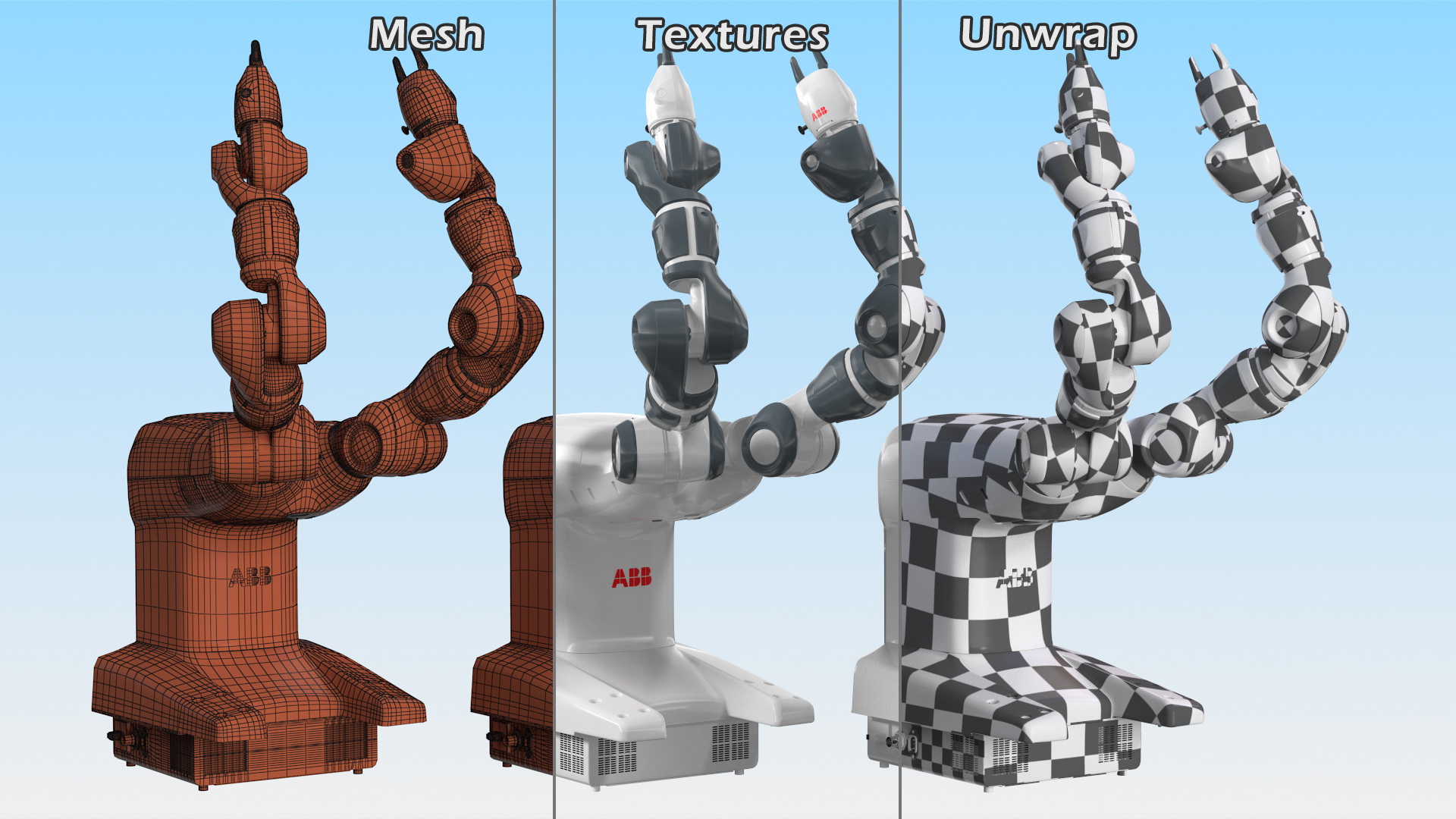 3D ABB YuMi IRB 14000 Collaborative Robot model