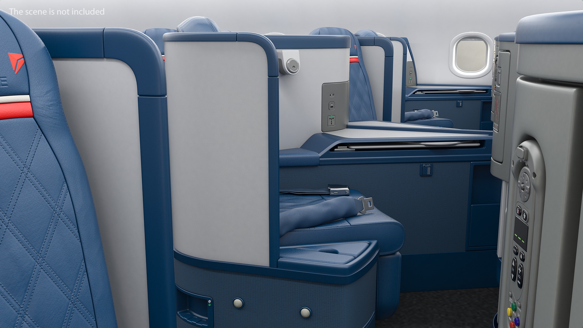 3D model Delta Air Lines Airbus A330-300 Business Class Seats Central