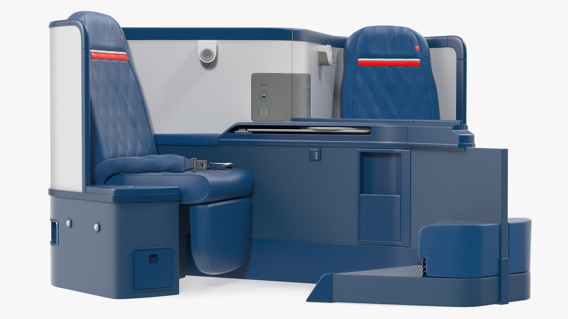 3D model Delta Air Lines Airbus A330-300 Business Class Seats Central