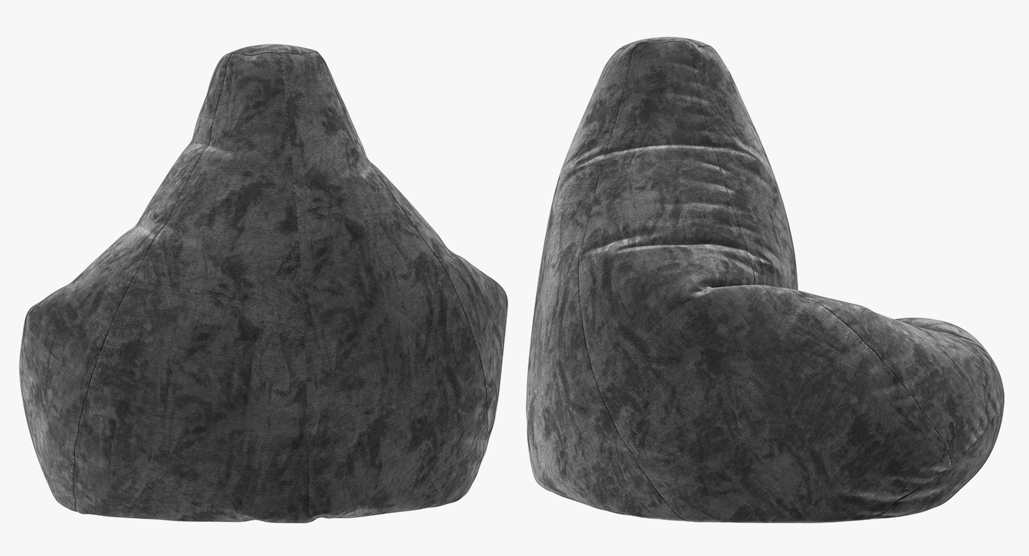 Velvet Beanbag 3D model