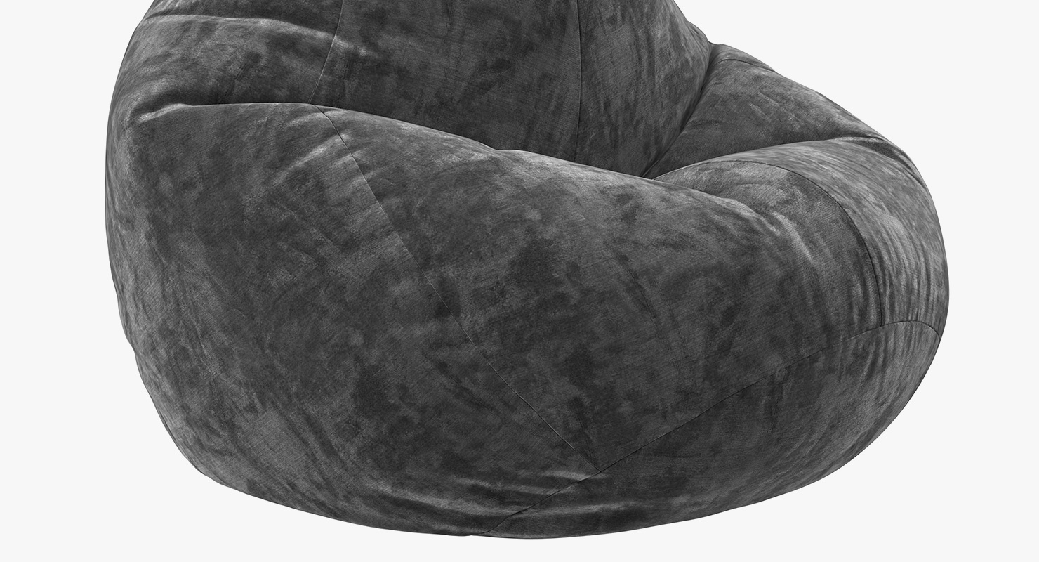 Velvet Beanbag 3D model